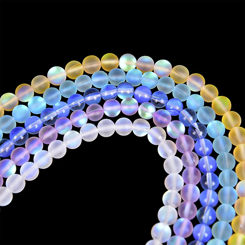 

Natural Purple Aqua Aura Quartz Crystal Quartz 8MM Round Loose Beads Diy Bracelet Necklace Earing Jewelry Craft