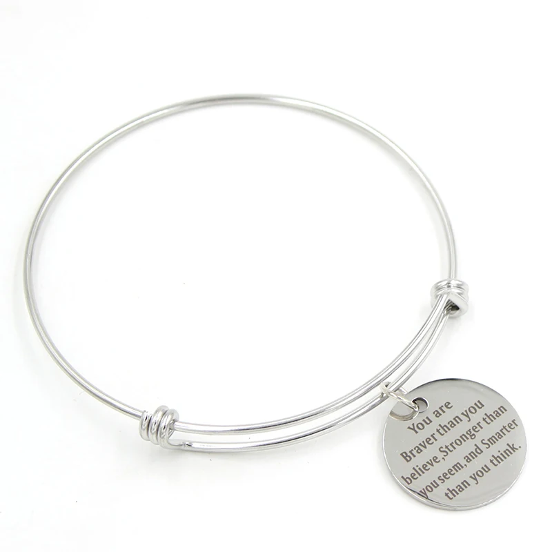 Расширяемый Браслет из нержавеющей стали вы смелее Держите прочнее чем думаете