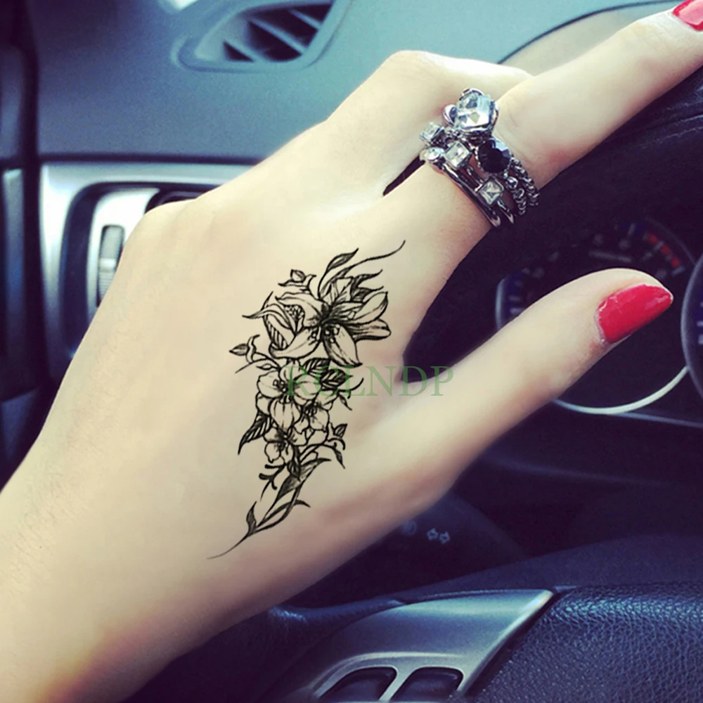 Водонепроницаемая Временная тату наклейка голова оленя Лев Летающий орел