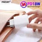Зарядное устройство USB Type-C, 18 Вт, 3 А, быстрая зарядка для iphone 12 Pro, Xiaomi Mi11, Huawei PD, адаптер быстрой зарядки, портативное зарядное устройство для путешествий