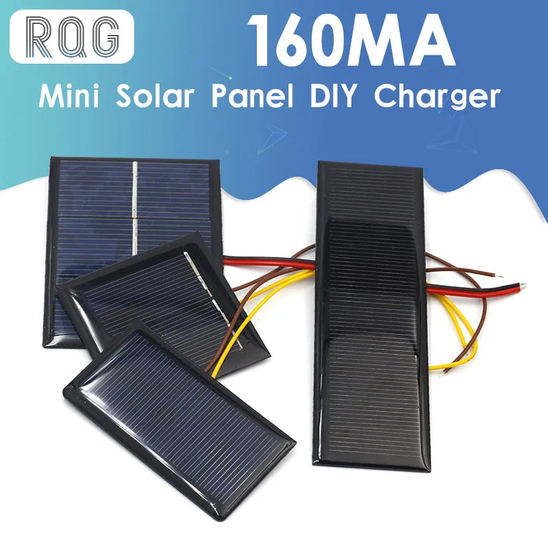 Мини солнечная панель 0 5 В 1 в 2 3 4 80 мА 100мА 120мА 130ма 160ма батарея для diy Солнечное