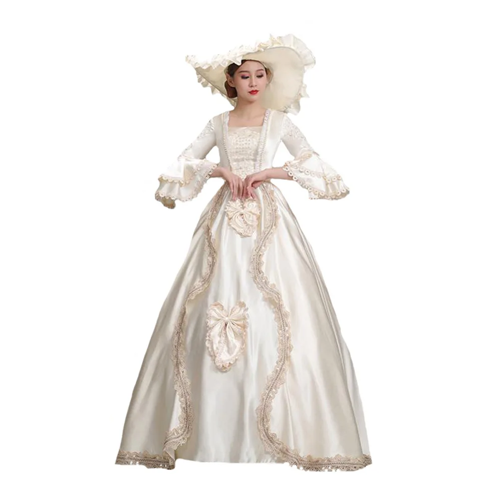 Женское платье с жемчугом в викторианском стиле для косплея винтажное бальное до