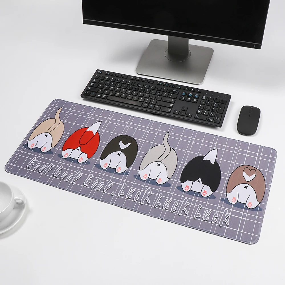 Большой коврик для мыши с мультяшными животными 1 шт. игровая компьютерная