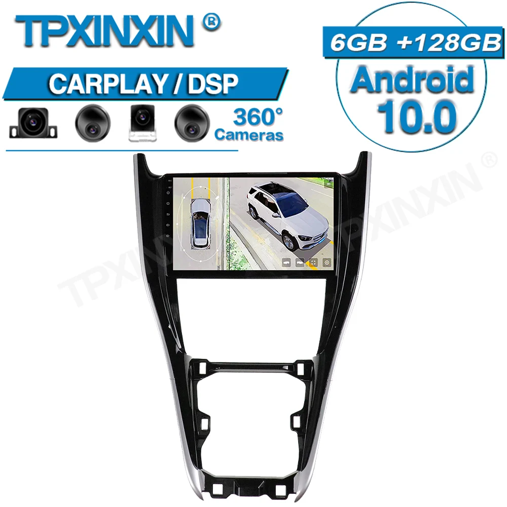 

6 + 128G Android 10 для Toyota Harrier 2010-2017 360 HD Автомобильная камера объемного вида, Автомобильный мультимедийный плеер, стерео радио, GPS-навигация