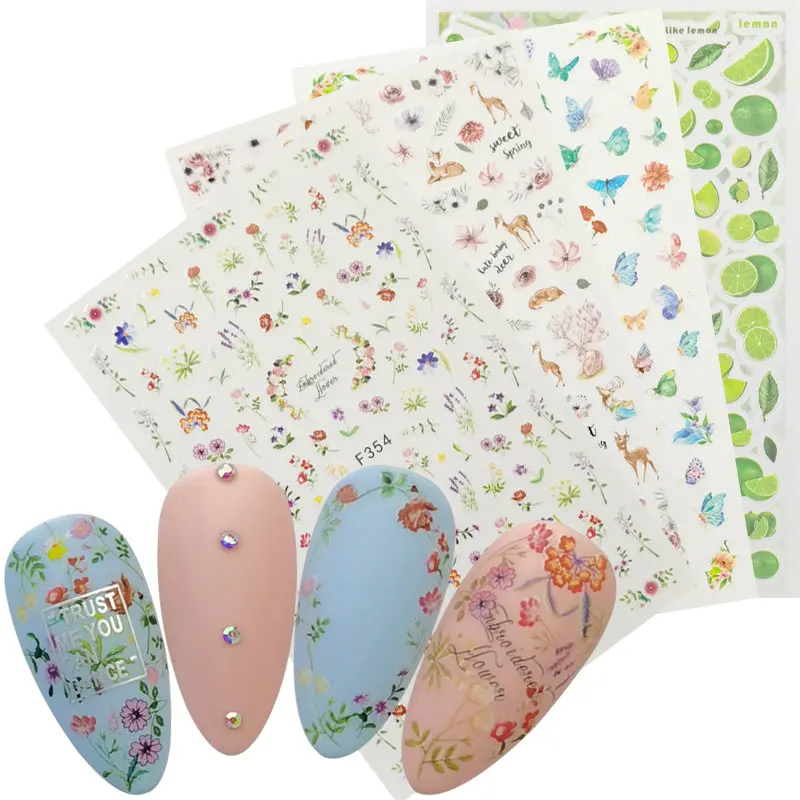 Цветок Клей 3D виниловые наклейки на стену с рисунком фольга для художественное