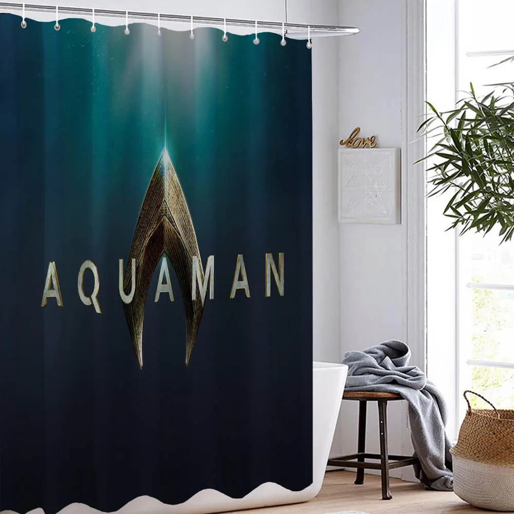Занавеска для душа Нептун/Аквамен Современная Шторка ванной из полиэстера