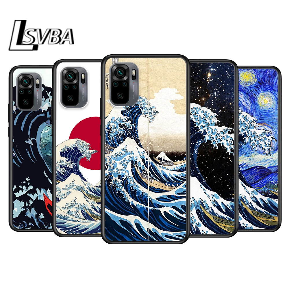 

The Great Wave off Kanagawa for Xiaomi Redmi Note 10 10S 9 9T 9S 9Pro Max 8T 8Pro 8 7 6 5 Pro 5A 4X 4 Soft Black Phone Case