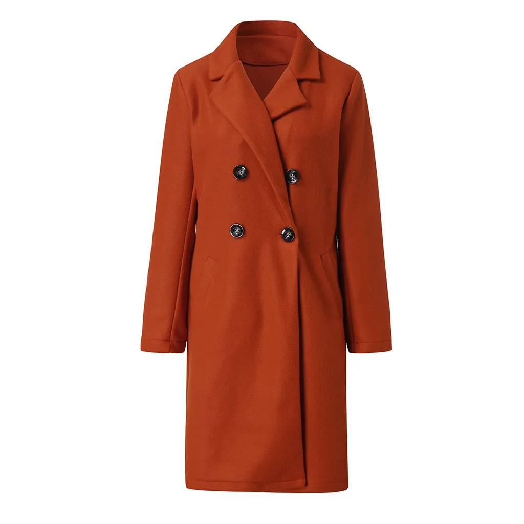 Chaqueta mujer, женское элегантное пальто из искусственной шерсти, тонкое женское длинное пальто, верхняя одежда, куртка abrigos mujer invierno