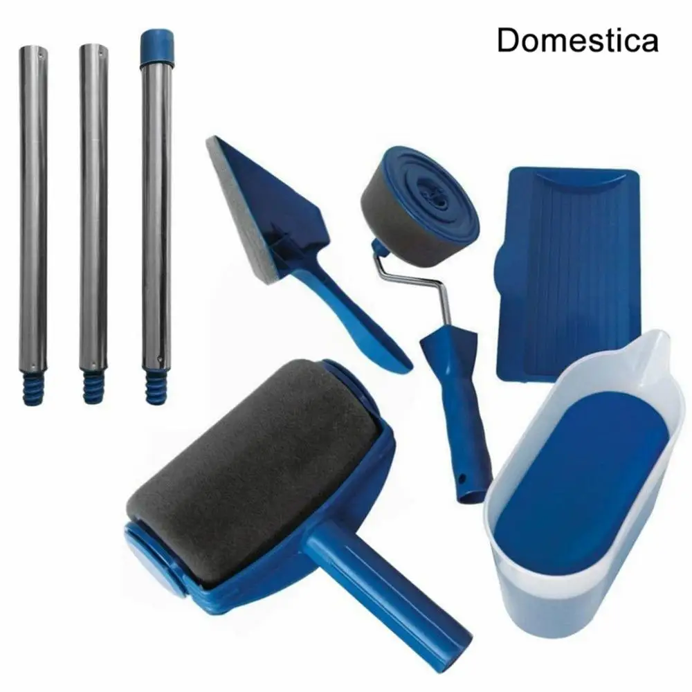 

Paint Runner Roller Brush Handle Tool Flocked Edger Office Room Wall Painting Home Tool Roller Paint Brush Set Wall Decorative