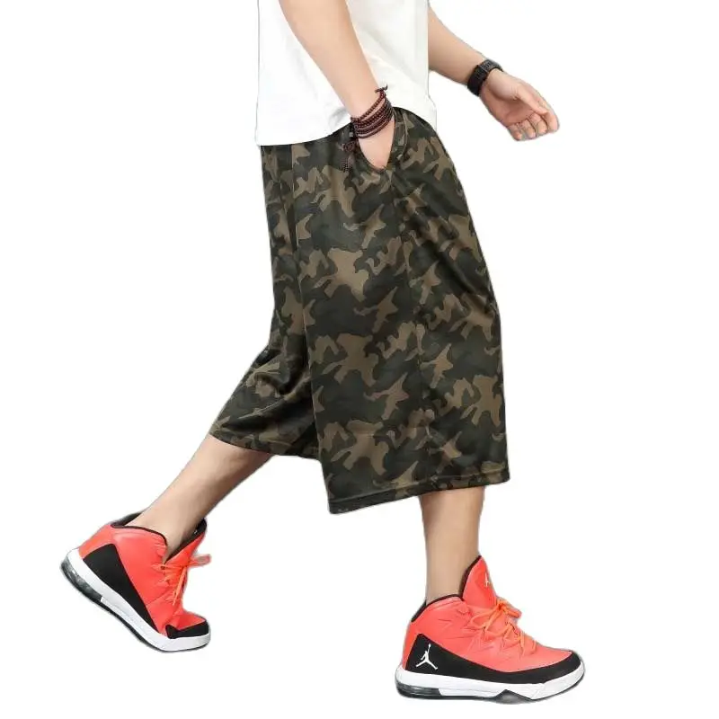 Модные свободные мешковатые летние шорты мужские повседневные Camouflace эластичные