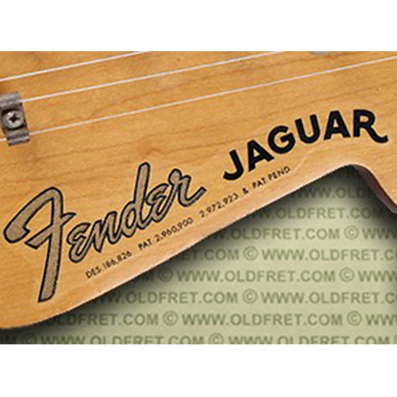Fender ST guitar head logo water transfer sticker