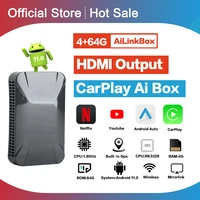 carplay ai box android box car multimedia player new version 464g wireless mirror link for apple carplay android auto tv box