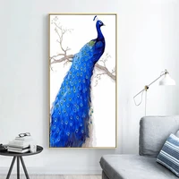 ruopoty acrylic painting by numbers peacock on canvas pictures by numbers handpainted for adults home decor unique gift