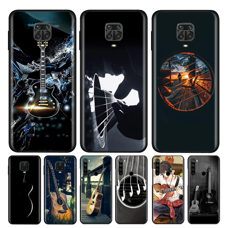 

Play Guitar Musical Silicone TPU Cover For Xiaomi Redmi Note 9 9C 9A 9i 9T 9S 8 8T 7 6 5 5A 4 4X Pro Max Phone Case