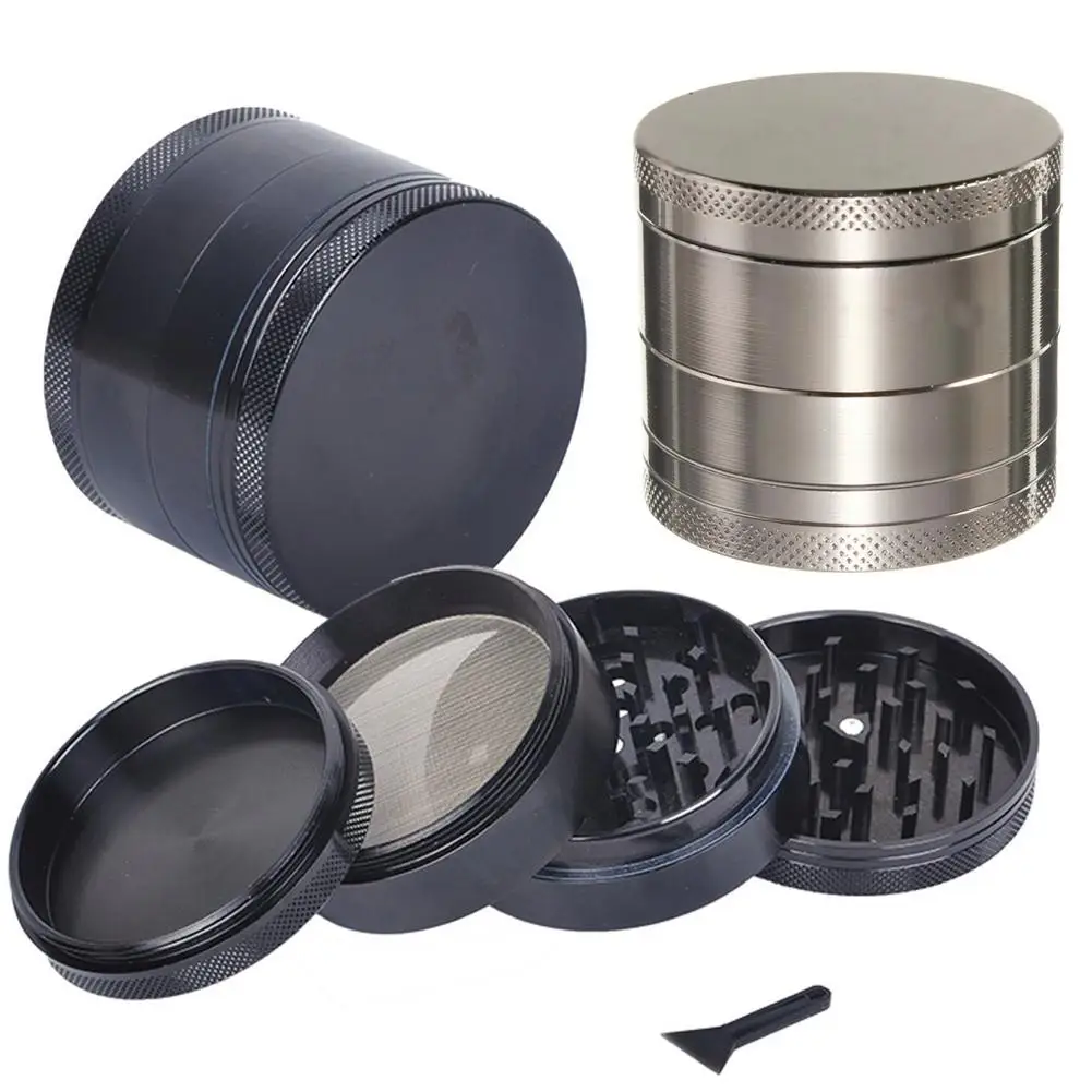 4 секционный измельчитель для специй с Алюминий травяной травы табака дым