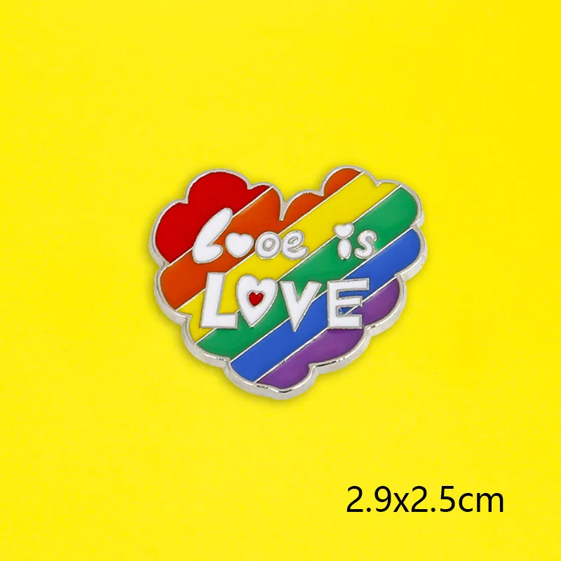 Rainbow LGBT Brooch On Clothes Cartoon Gay Pride Badges For Creative Love Letter Badge Backpack Accessories DIY | Дом и сад