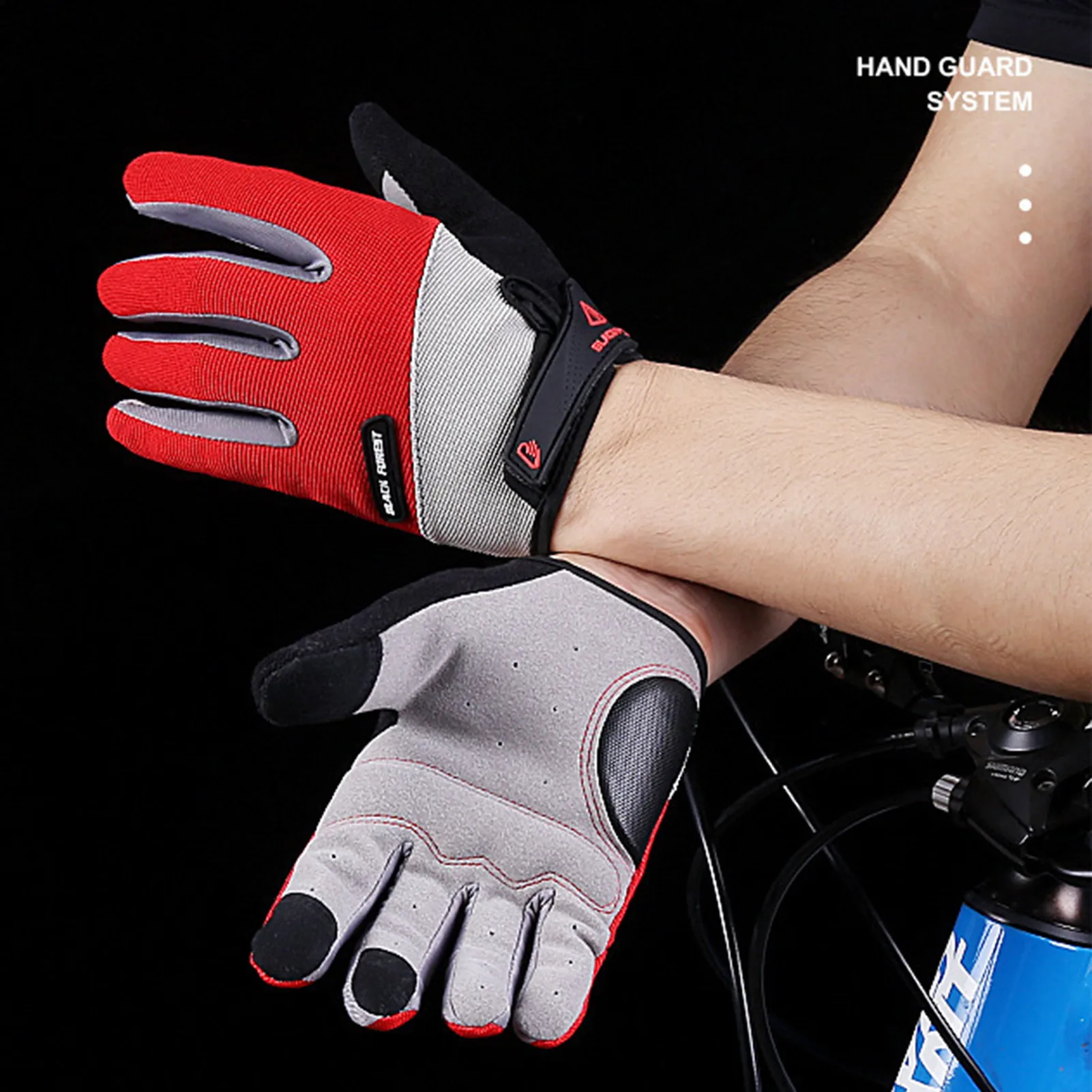 

1 Pair Outdoor Cycling Running Touch Screen Gloves Motorcycle Gloves Men Women Mountain Bike Full Finger Glove M-XL