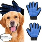 Перчатки для ухода за шерстью собак, силиконовые контакты, Массажная щетка для чистки, товары для ухода за кошкой, мягкие удобные перчатки-расчески для животных