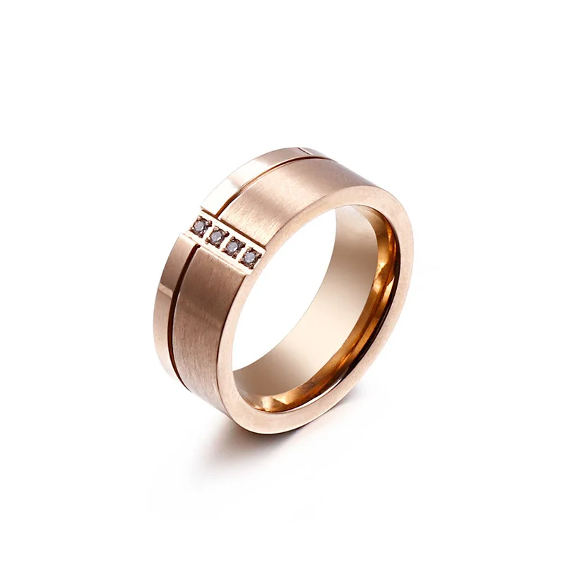 Каменные три цвета титановые стальные кольца для мужчин и женщин модные