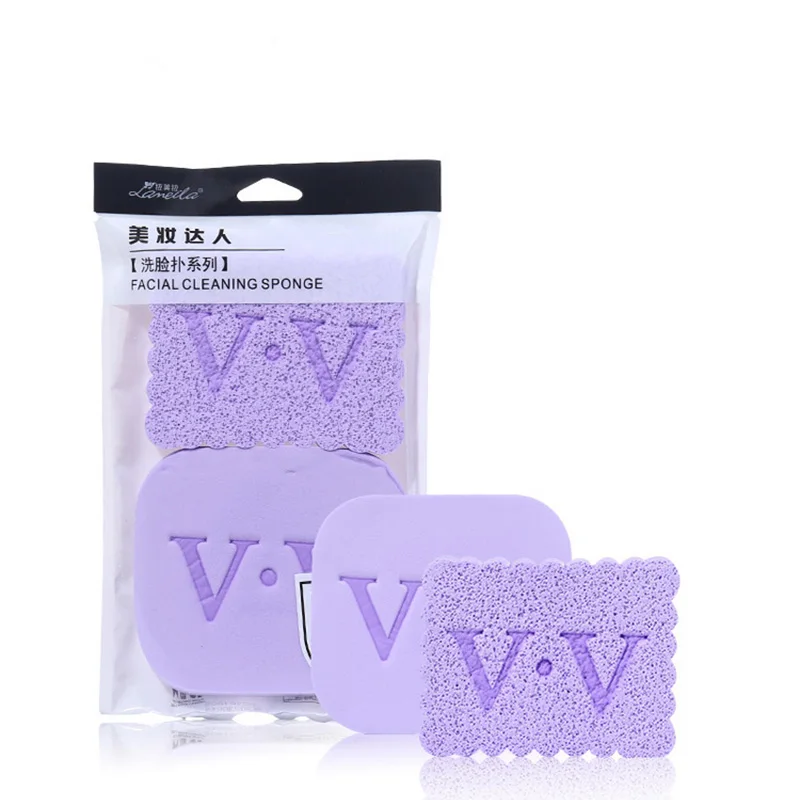 2 шт. уплотненная губка для лица мытья супер мягкое полотенце макияжа красоты