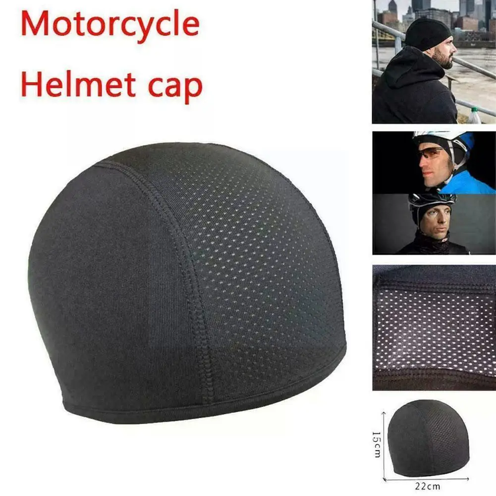 

Внутренняя охлаждающая шапка для шлема-Влагоотводящая охлаждающая подкладка для пота с черепом, шапка, аксессуары для мотоциклетного реме...