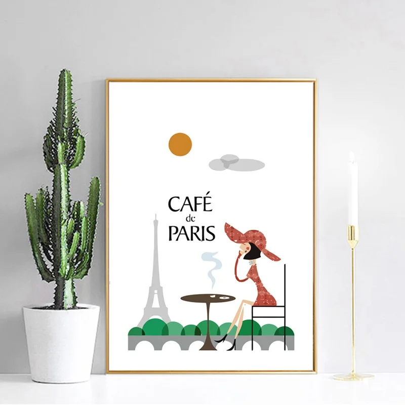 Современная картина из мультфильма Городская жизнь Настенная в скандинавском