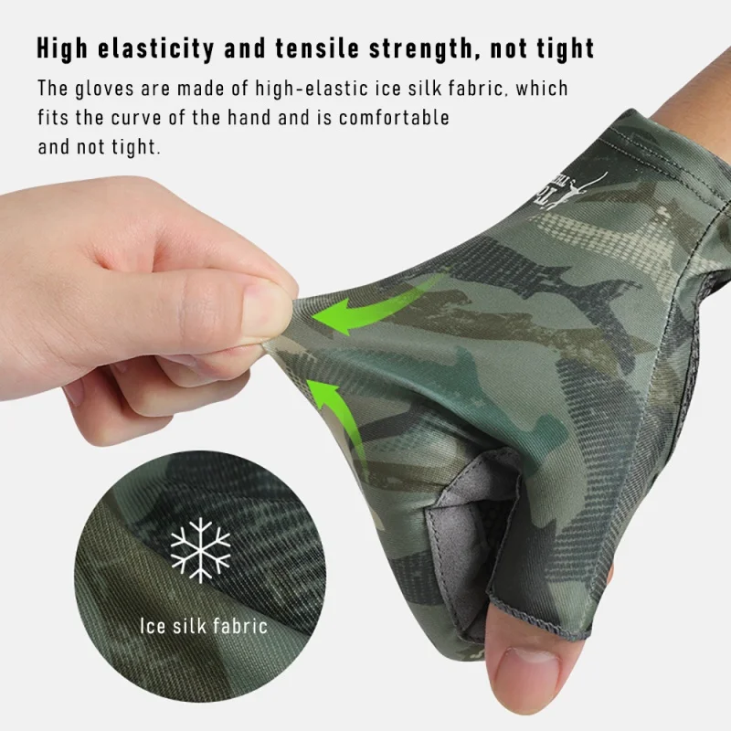 Перчатки для рыбалки на открытом воздухе SPF50 перчатки защиты рук дышащая