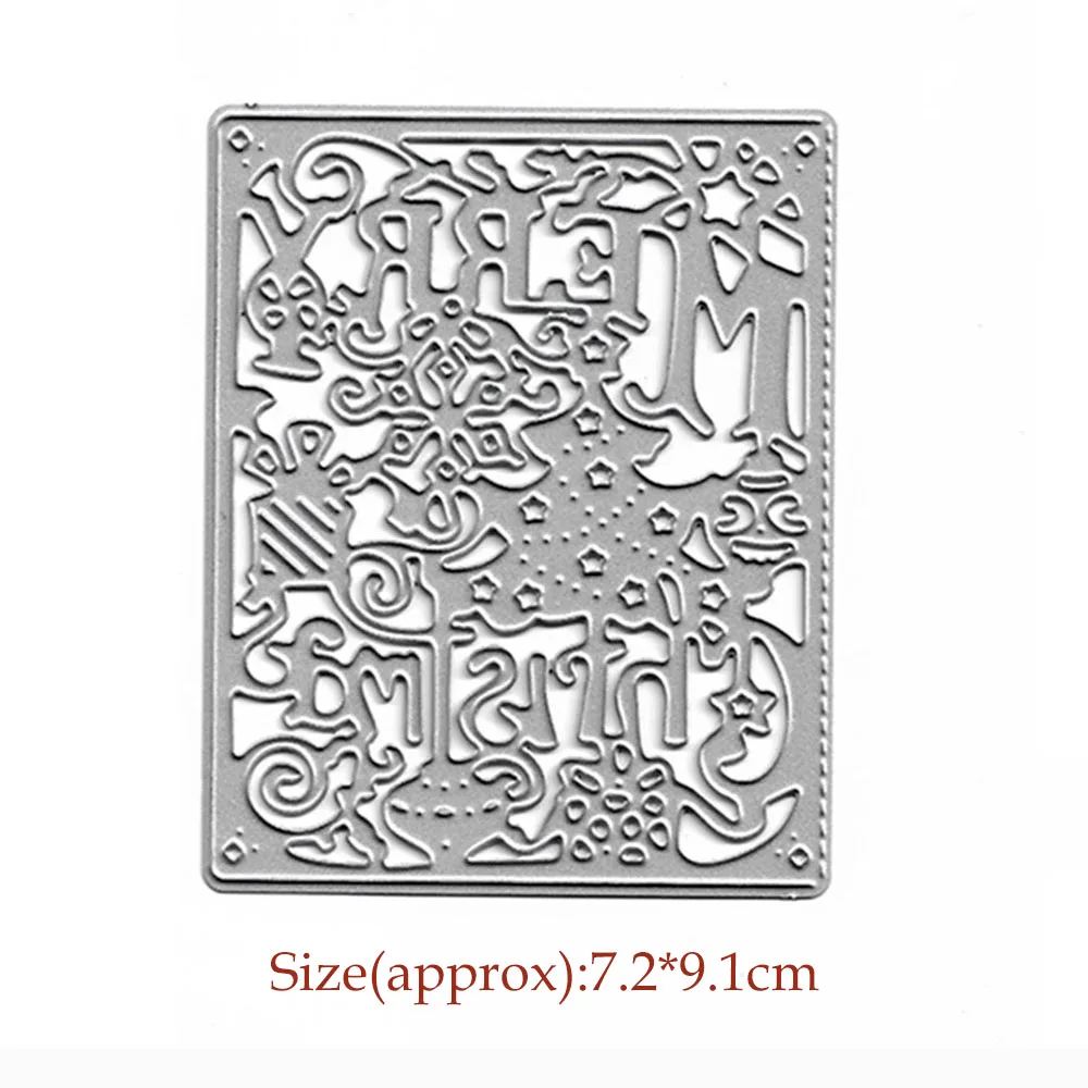

Christmas Metal Cutting Dies Frame Die Cut For Scrapbooking Album DIY Mold Embossing Card Making Stencil Craft Slimline Dies