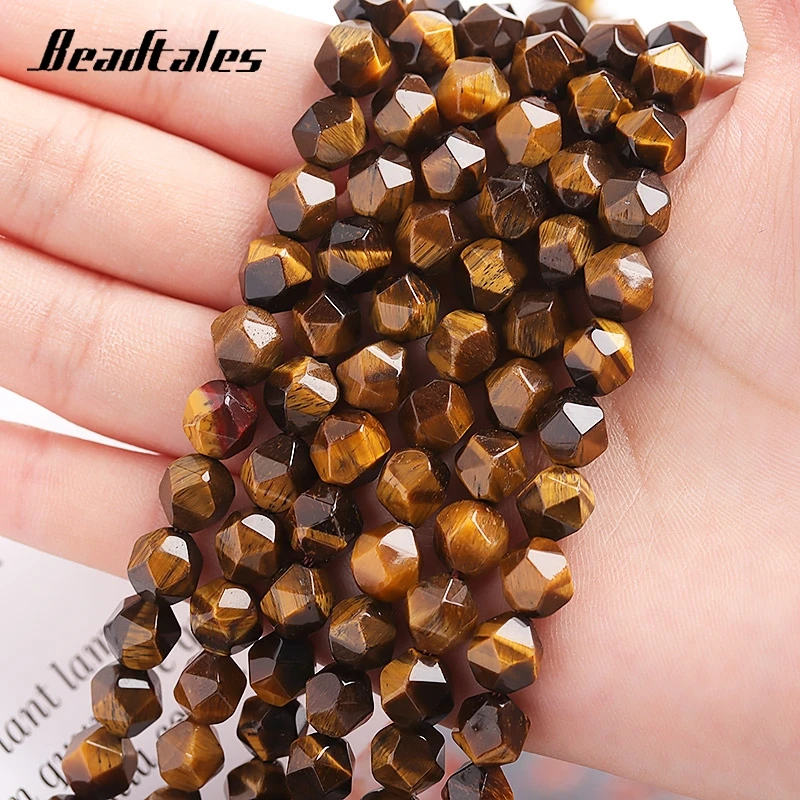 

15inch 8mm Sliced Tiger Eye Beads Natural Stone Yellow Loose Stone Beads For Jewelry Making DIY Making Bracelet Beeadtales