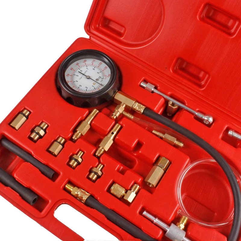 

Tu-114 Fuel Pressure Gauge Auto Diagnostics Tools For Fuel Injection Pump Tester 0~140psi 0~10bar Quick Coupling