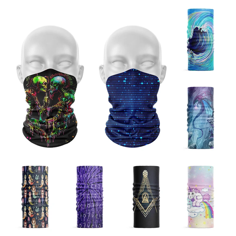 Летний женский шарф-кольцо велосипедный головной убор бесшовный шейный Гетр