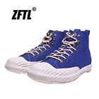 Мужская парусиновая обувь ZFTL, Вулканизированная обувь с высоким верхом, винтажные Ретро-инструменты, японские вулканизированные кроссовки на шнуровке, мужская повседневная обувь