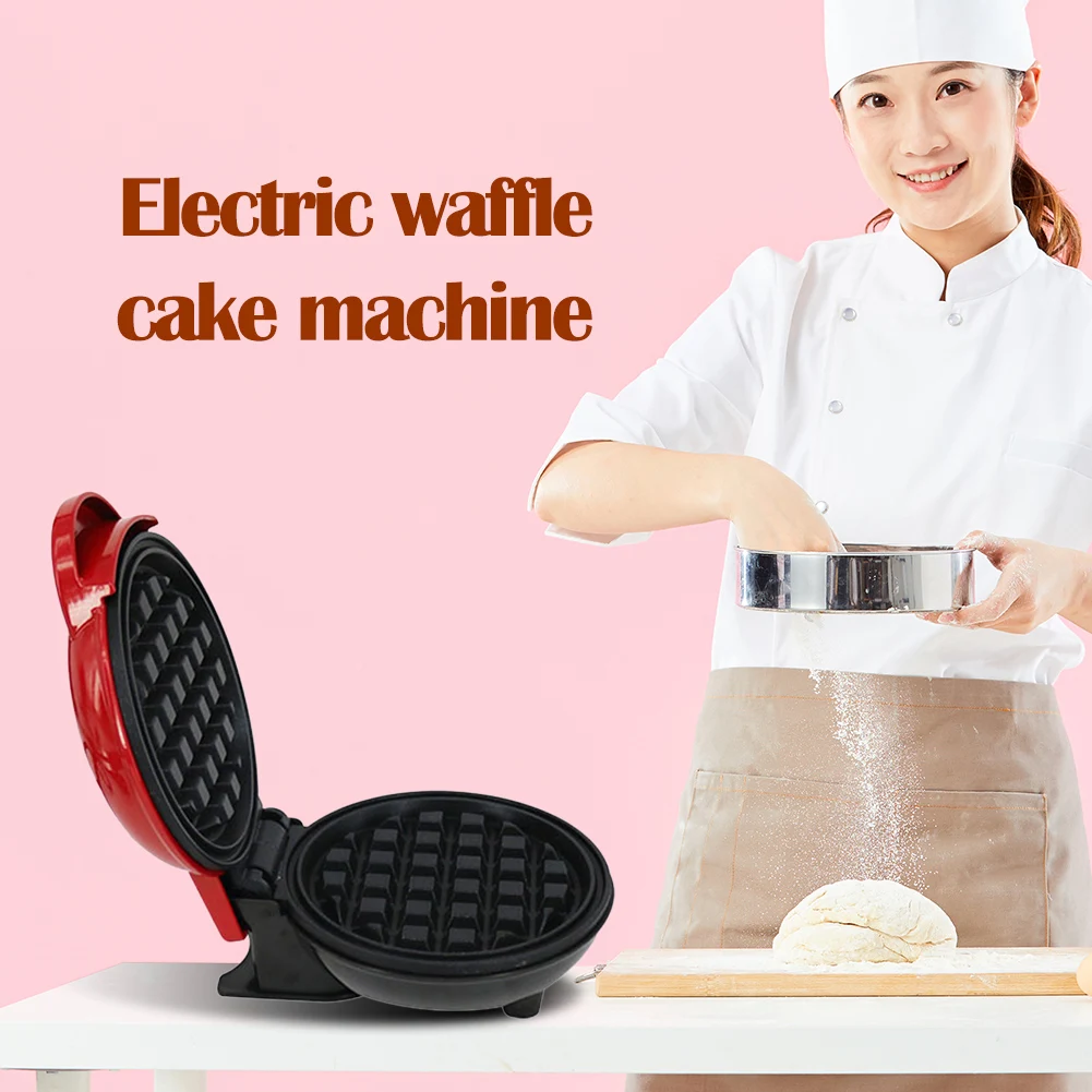 Beli Pembuat Wafel Listrik Mini Mesin Wafel Sarapan Oven Kue Telur Gelembung Mesin Panekuk Telur Goreng Panci Wafel Mini