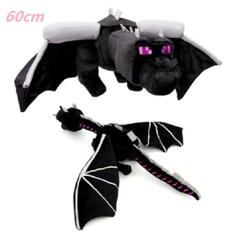 Minecraft 60 см EnderDragon плюшевая игрушка черный Ender Дракон мультяшная кукла