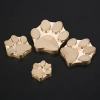 1pc cute paw shape brass stamp mold bear claw logo making leather seal wood stamp craving tool branding heat embosser 2456cm