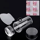 100% мягкий силиконовый прозрачный желеобразный липкий штамп см стемпер для дизайна ногтей прозрачный силиконовый желеобразный стемпер для ногтей скребок штамп инструмент
