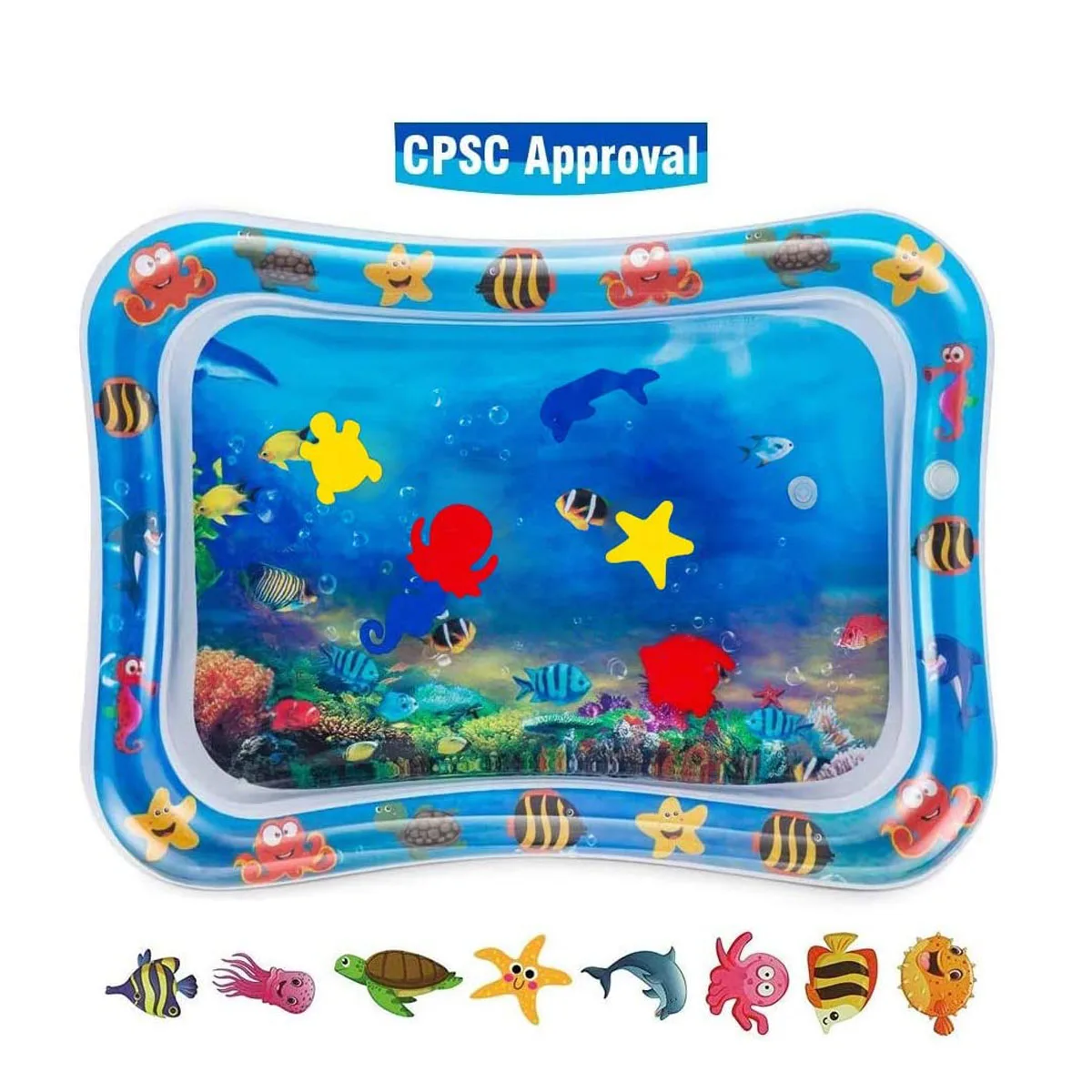 

PVC Baby Water Play Mat Tummy Time Toys Infant Toys For Newborns Playmat Toddler Fun Activity Inflatbale Mat Seaworld Carpet