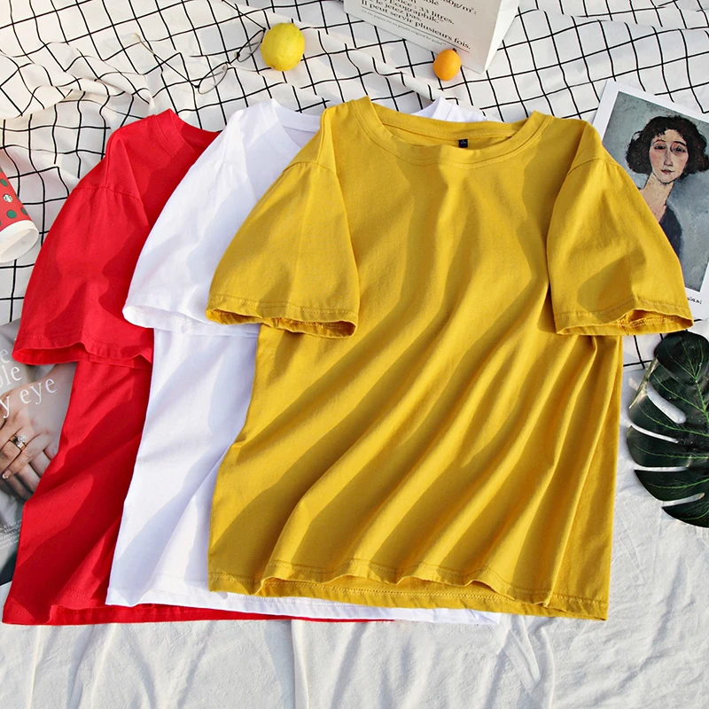 Женские винтажные футболки черно-белые однотонные оптом | Женская одежда