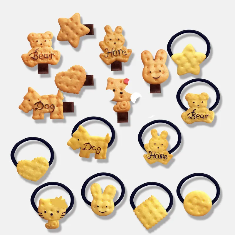 Милые заколки для волос в форме печенья девочек повязки на голову собаки медведя