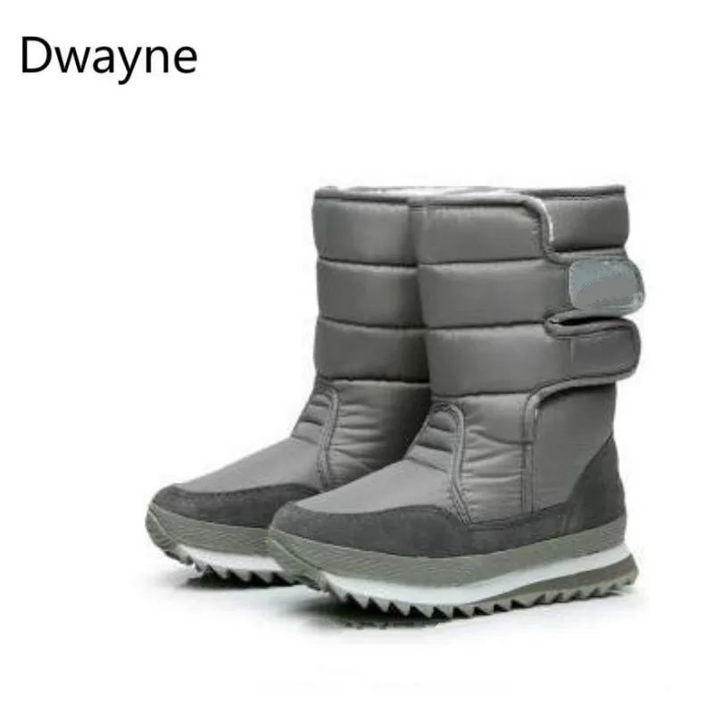 Dwayne/зимние ботинки; коллекция года; Брендовые женские зимние ботинки; обувь для мам; нескользящие Водонепроницаемые гибкие женские модные повседневные ботинки размера плюс 46