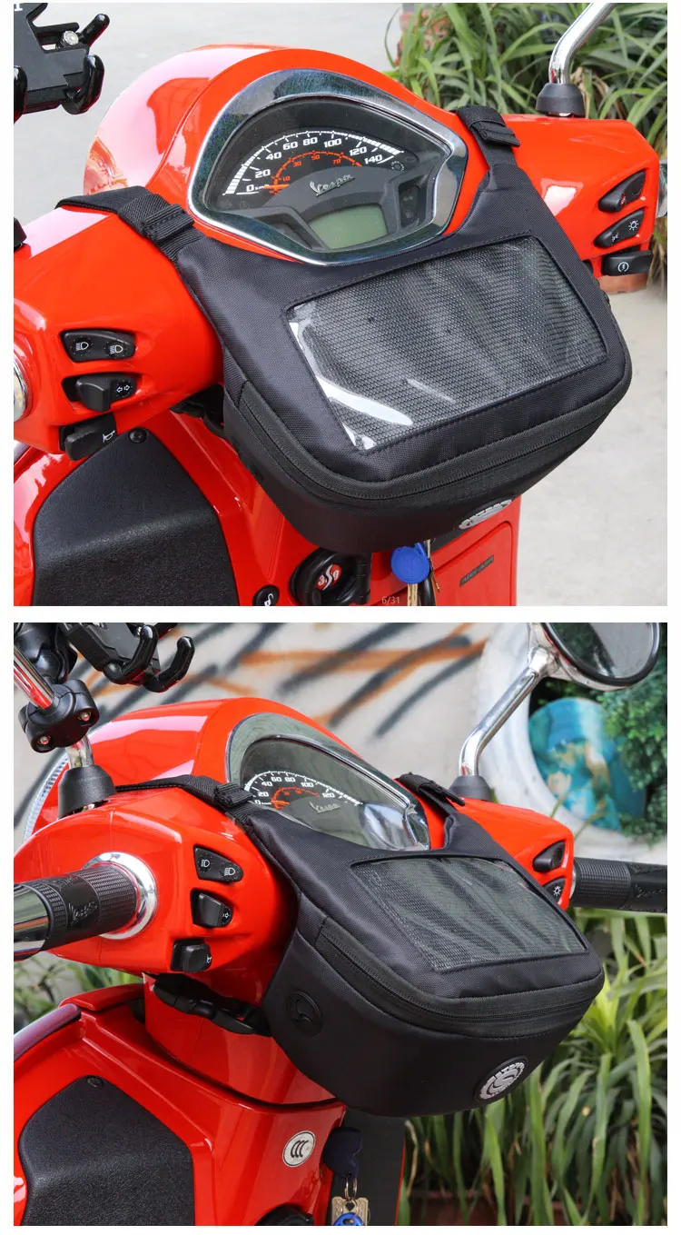 Сумка для хранения на лобовое стекло мотоцикла сумка руль вилка карман телефона