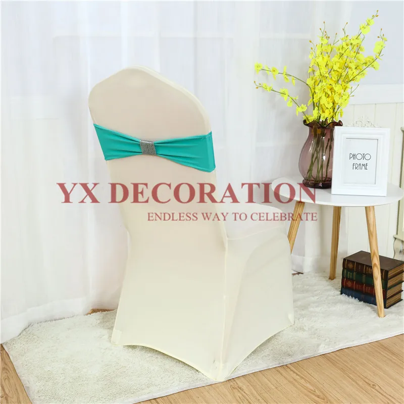 Красивое украшение для стула из спандекса с лентой лайкры 50 шт./партия|Перевязи| |