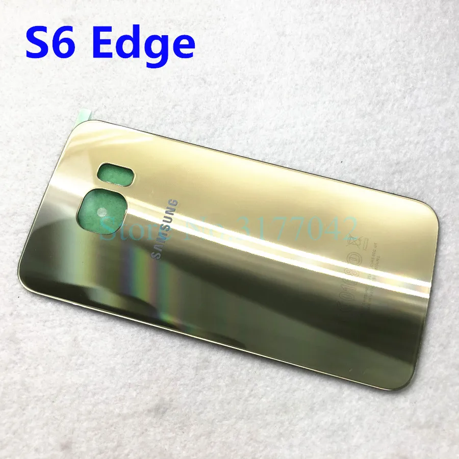 S6 Edge Gold Задняя крышка аккумулятора samsung для samsung Galaxy S6 Edge S6 S6+ S6 Edge Plus G925 G925F G920 G920F G928 G928F задняя крышка из стекла - Цвет: S6 Edge Gold
