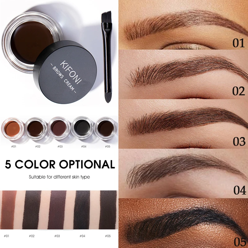 Высокий пигмент 5 цветов тинт для бровей макияж водостойкая помада гель