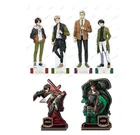 Аниме атака на титанов, Levi Ackerman, Эрен джейгер, Эрвин Смит, акриловая подставка, модель, Настольная игрушка, модная серия одежды