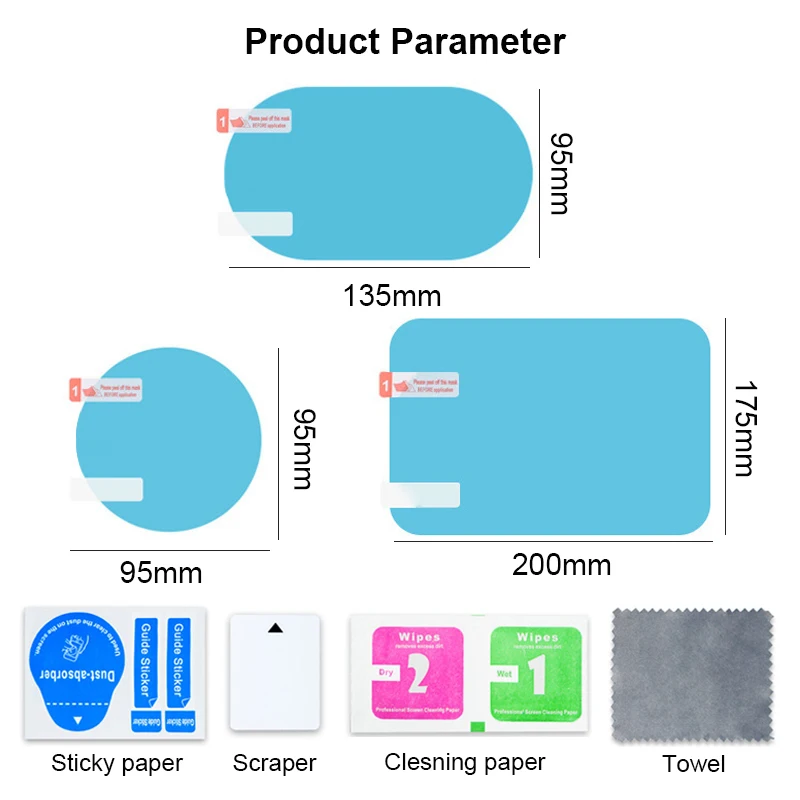 Car Rear Mirror Protective Film Window Anti Fog For Toyota RAV4 Land Cruiser Camry Highlander Prado Prius Yaris Corolla Vitz | Автомобили