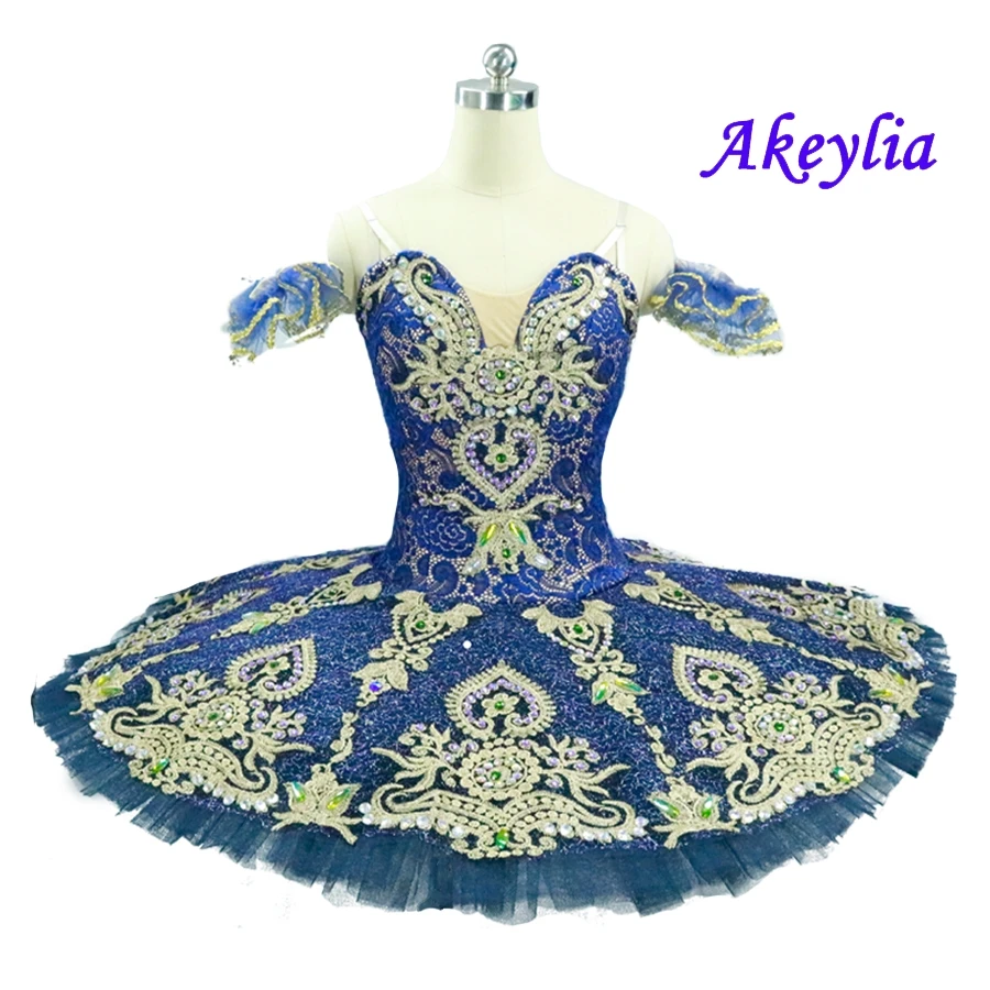 Новинка балетная пачка на взрослого украшение из темно-синих бриллиантов золото