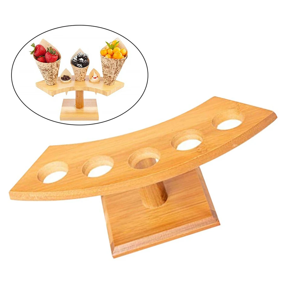 SEAAN бамбуковые коврики для приготовления станция рожок мороженого Дисплей стенд