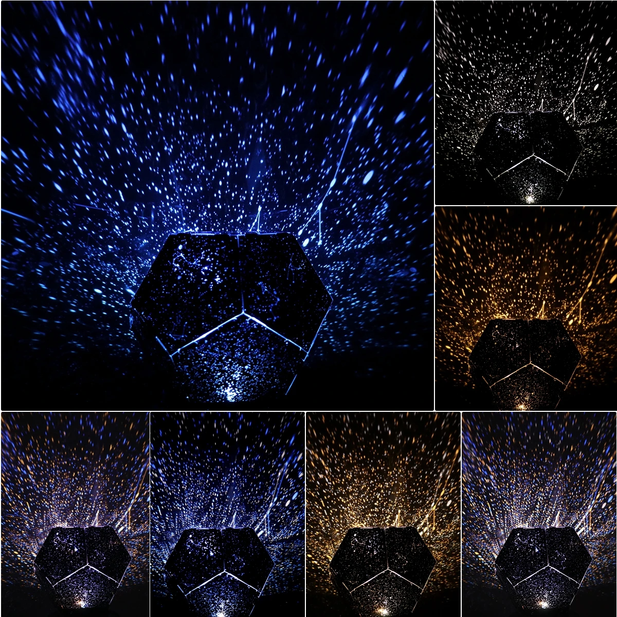 

3 Colors Star Galaxy Projector Lamp Starry Sky Projector LED Night Light Remote Control Table Lamp Bedroom Decor DIY Gifts