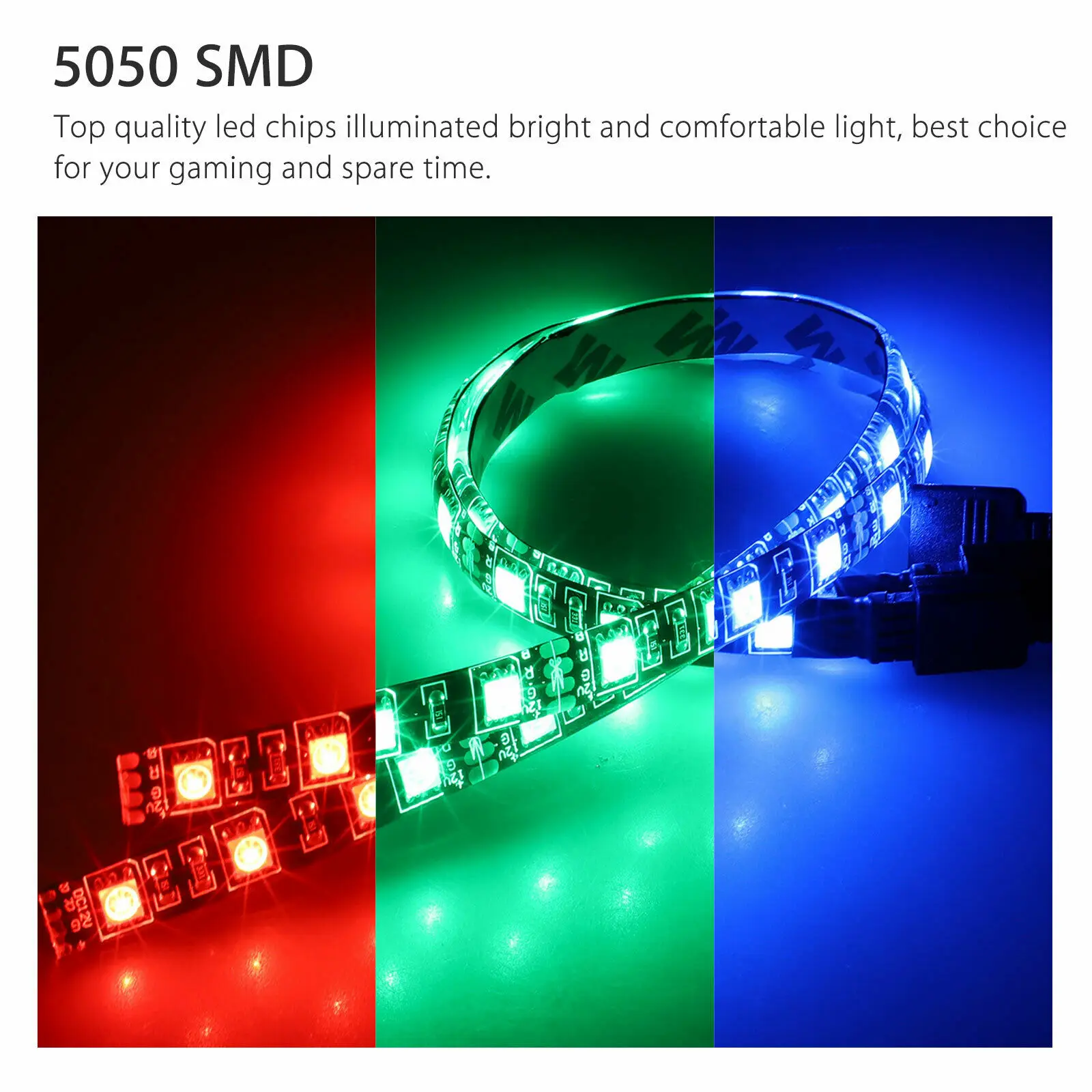 RGB SMD5050 игровая Светодиодная лента для 12В Aura Sync материнская плата управление ПК